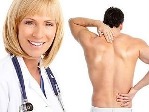 What is the doctor curing the back pain